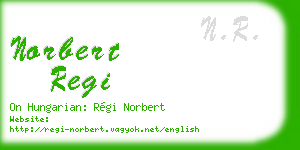norbert regi business card